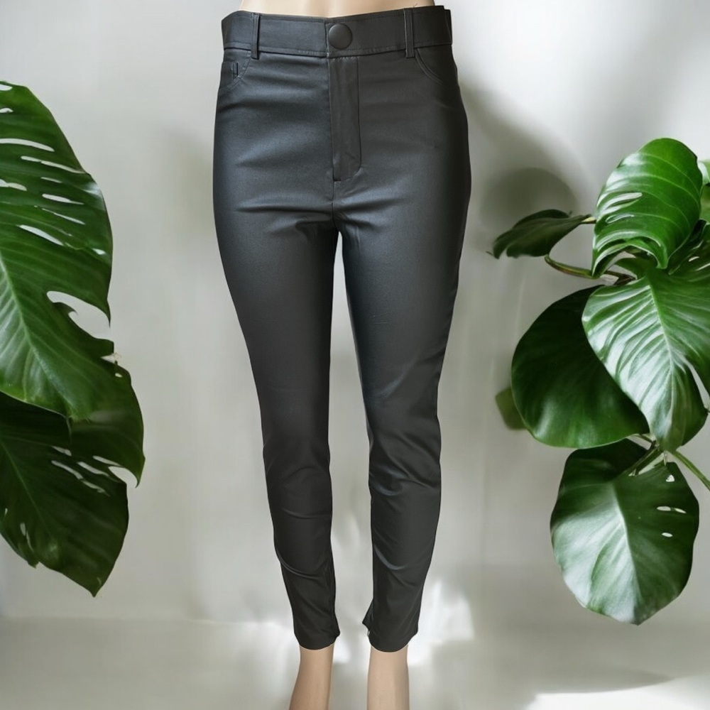 Zara Faux Leather High-Waisted Leggings skinny trousers (Size XL)